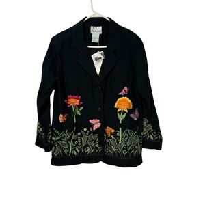 The Quacker Factory garden embroidered blazer  small